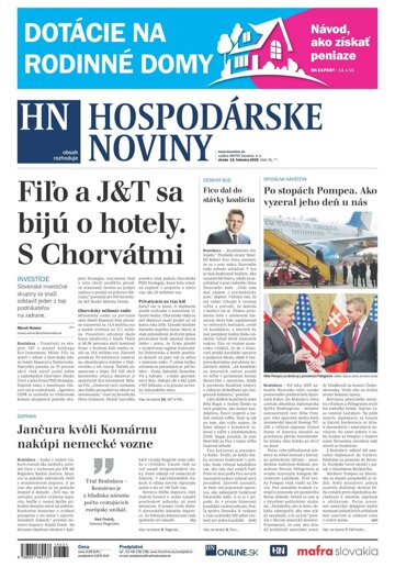 Obálka e-magazínu Hospodárske noviny 13.02.2019