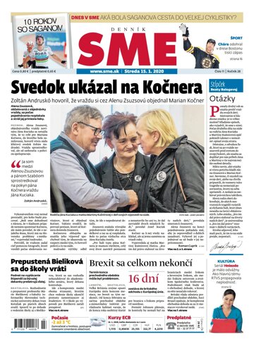 Obálka e-magazínu SME 15.1.2020