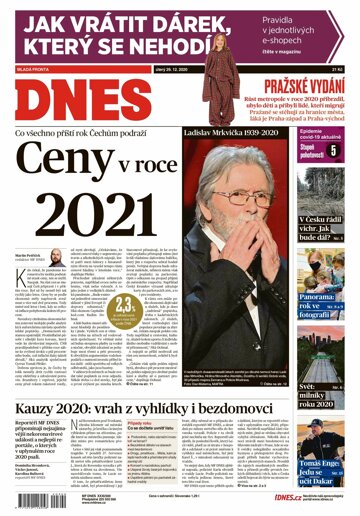 Obálka e-magazínu MF Dnes 29.12.2020