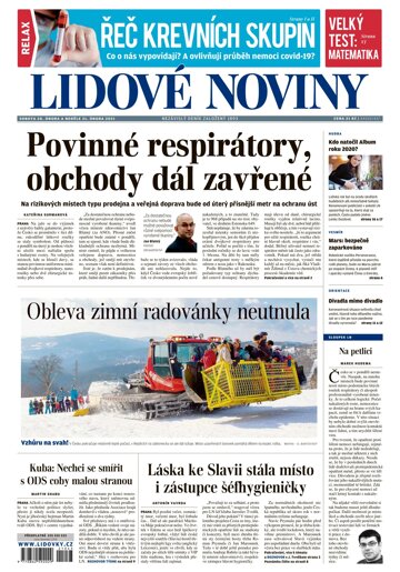 Obálka e-magazínu Lidové noviny 20.2.2021