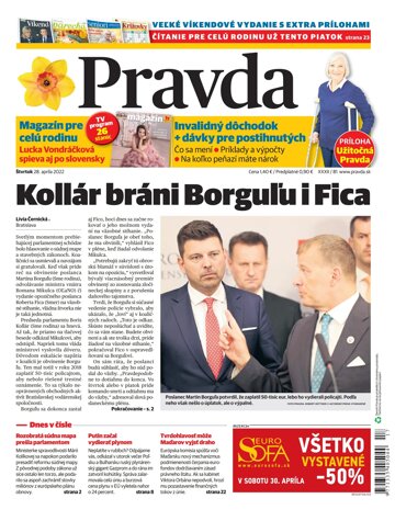 Obálka e-magazínu Pravda 28. 4. 2022