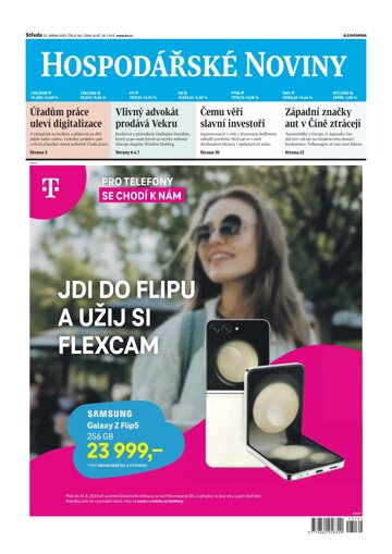 Obálka e-magazínu Hospodářské noviny 162 - 23.8.2023