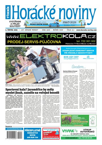 Obálka e-magazínu Horácké Noviny 23/2025