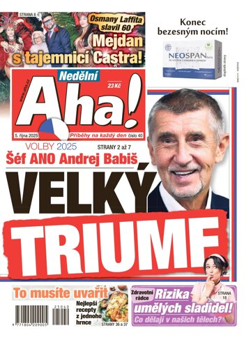 Obálka e-magazínu Nedělní AHA! 5.10.2025
