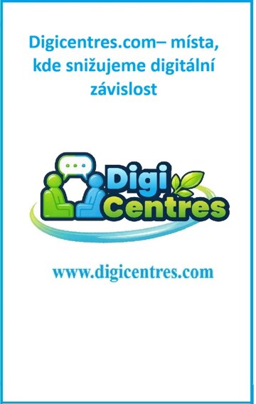 Obálka knihy Digicentres.com– místa, kde snižujeme digitální závislost