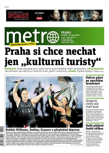 Obálka e-magazínu deník METRO 21.8.2017