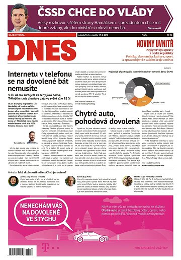 Obálka e-magazínu MF Dnes 16.6.2018