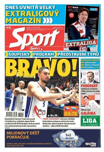 Obálka e-magazínu Sport 14.9.2018