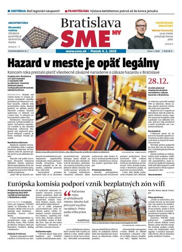 Obálka e-magazínu SME MY Bratislava 4/1/2019