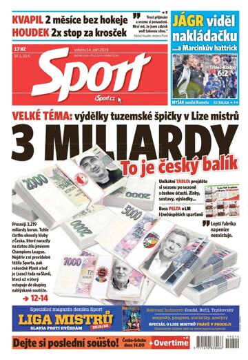 Obálka e-magazínu Sport 14.9.2019