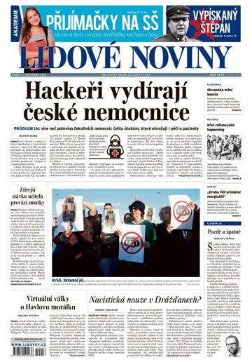 Obálka e-magazínu Lidové noviny 5.11.2019