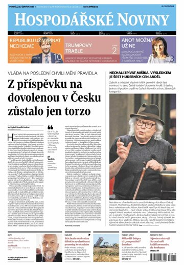 Obálka e-magazínu Hospodářské noviny 119 - 22.6.2020