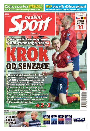 Obálka e-magazínu Nedělní Sport 28.3.2021