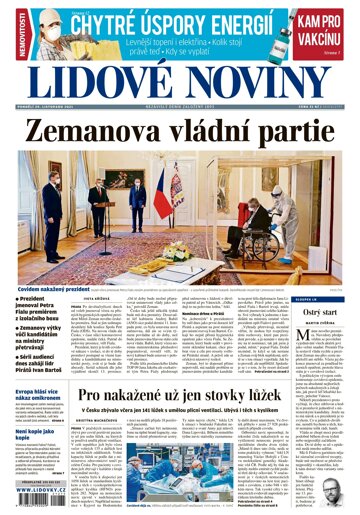 Obálka e-magazínu Lidové noviny 29.11.2021