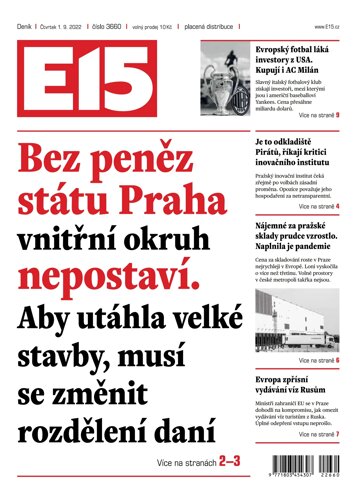 Obálka e-magazínu E15 1.9.2022