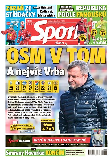 Obálka e-magazínu Sport 1.4.2023