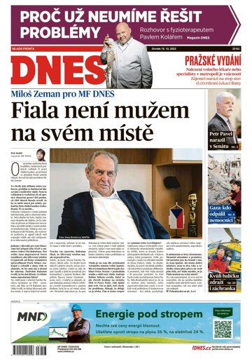 Obálka e-magazínu MF Dnes 19.10.2023