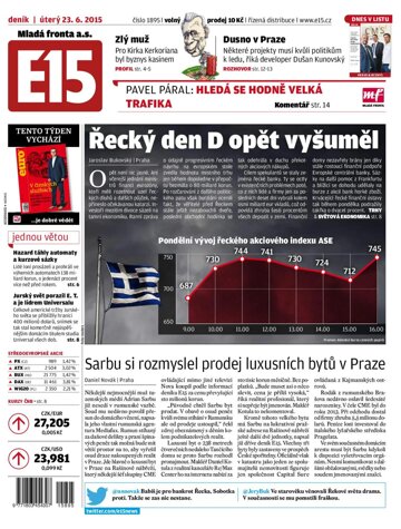 Obálka e-magazínu E15 23.6.2015
