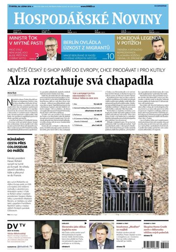 Obálka e-magazínu Hospodářské noviny 019 - 28.1.2016