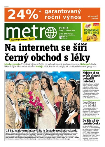 Obálka e-magazínu deník METRO 7.6.2016