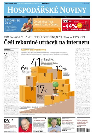 Obálka e-magazínu Hospodářské noviny 149 - 3.8.2016