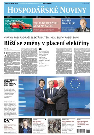 Obálka e-magazínu Hospodářské noviny 058 - 22.3.2017