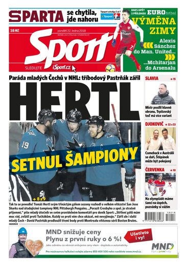 Obálka e-magazínu Sport 22.1.2018