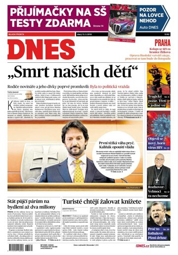 Obálka e-magazínu MF Dnes 13.3.2018