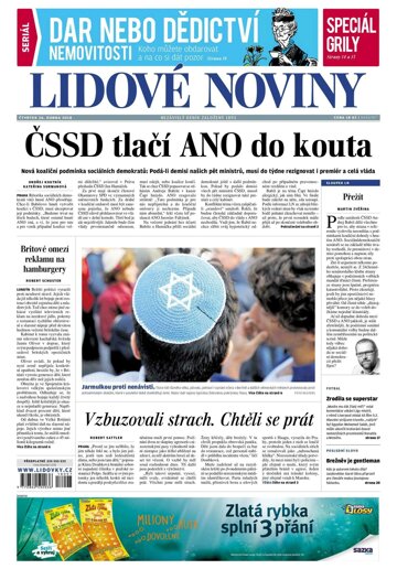 Obálka e-magazínu Lidové noviny 26.4.2018