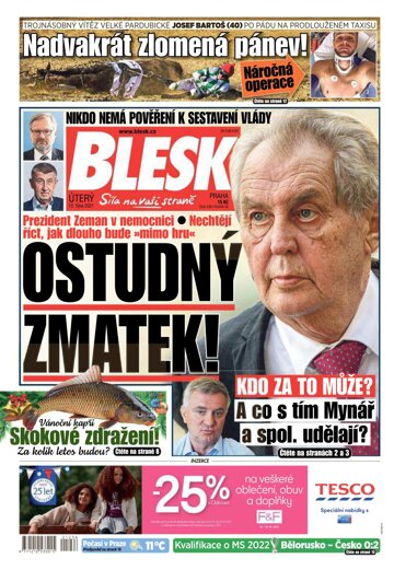 Obálka e-magazínu Blesk 12.10.2021