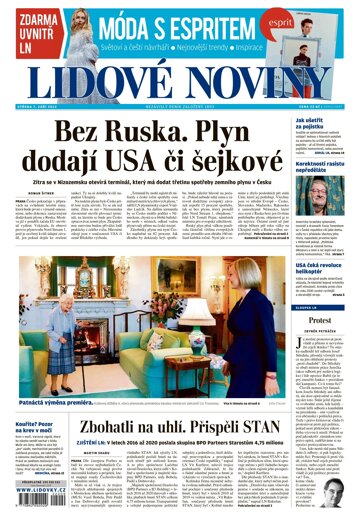 Obálka e-magazínu Lidové noviny 7.9.2022
