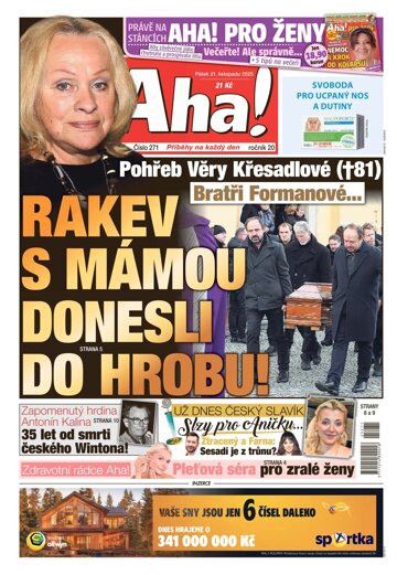 Obálka e-magazínu AHA! 21.11.2025