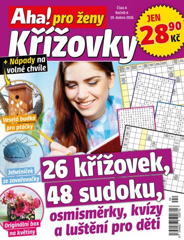 Obálka e-magazínu Aha! pro ženy křížovky 4/2026
