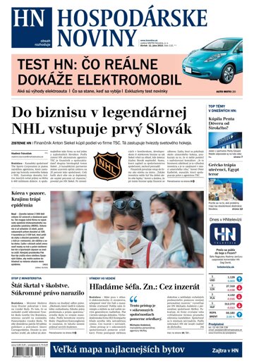 Obálka e-magazínu Hospodárske noviny 11.06.2015
