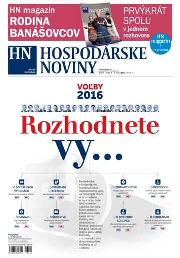 Obálka e-magazínu Hospodárske noviny 04.03.2016