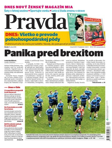 Obálka e-magazínu Pravda 15.6.2016