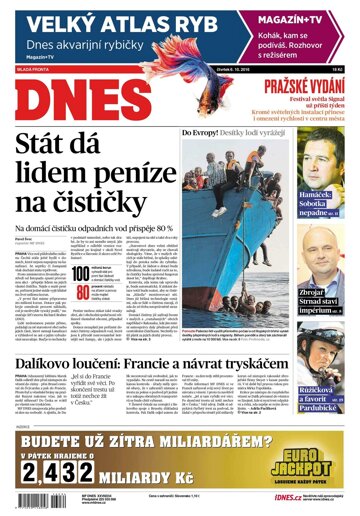 Obálka e-magazínu MF Dnes 6.10.2016