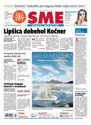 Obálka e-magazínu SME 19.10.2016