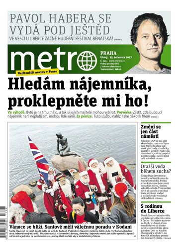 Obálka e-magazínu deník METRO 25.7.2017