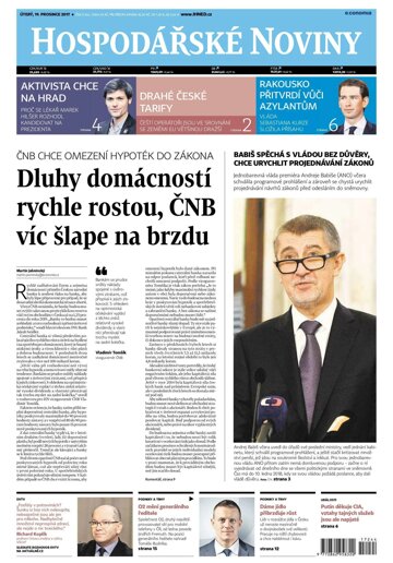 Obálka e-magazínu Hospodářské noviny 244 - 19.12.2017