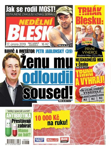 Obálka e-magazínu Nedělní Blesk 17.2.2019