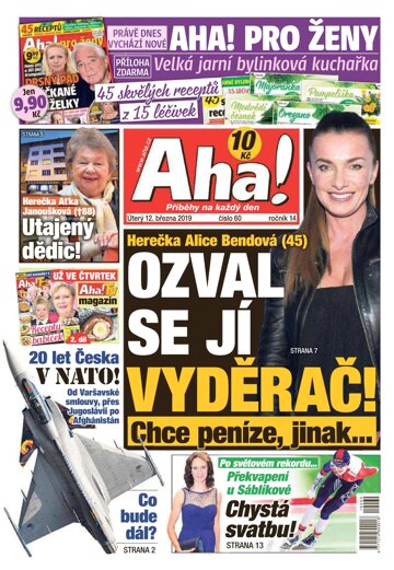 Obálka e-magazínu AHA! 12.3.2019