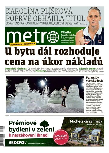 Obálka e-magazínu deník METRO 13.1.2020