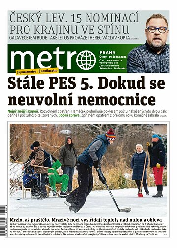 Obálka e-magazínu deník METRO 19.1.2021