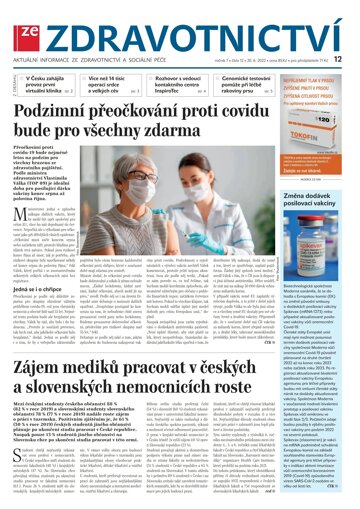 Obálka e-magazínu Ze Zdravotnictví 12/2022