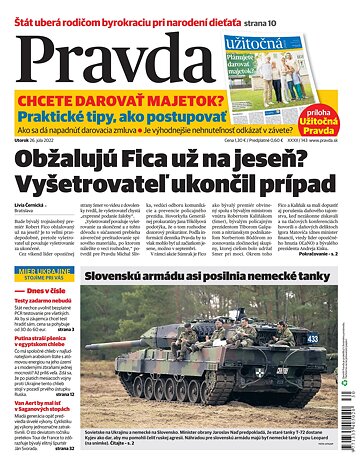 Obálka e-magazínu Pravda 26. 7. 2022