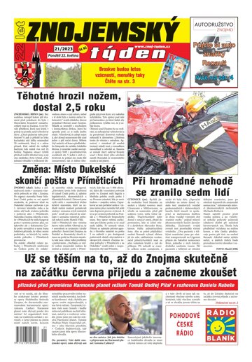 Obálka e-magazínu Znojemský týden 21/2023