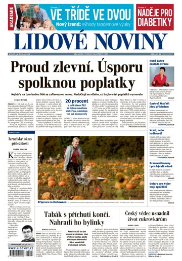 Obálka e-magazínu Lidové noviny 24.10.2023