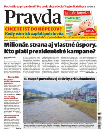 Obálka e-magazínu Pravda 13. 02. 2024