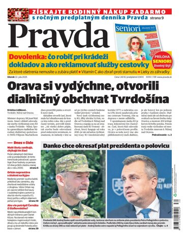 Obálka e-magazínu Pravda 22. 7. 2025